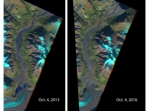two satellite images