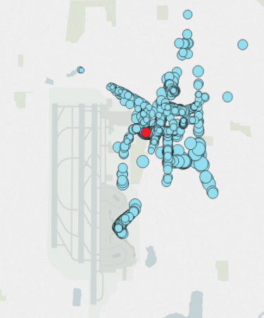 Image of suspicious cell site signal patterns