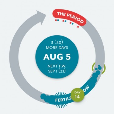 Screenshot of period tracking app that has functions users liked