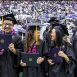 New graduates celebrate during the 141st commencement ceremony in 2016