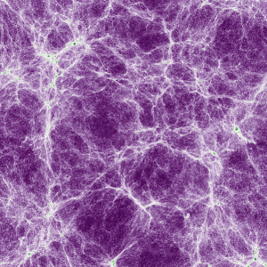 The empty space between galaxies in the universe