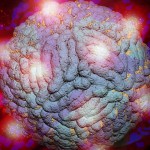 A close-up view of a virus