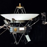 The Voyager spacecraft showcasing where the Golden Record is mounted.