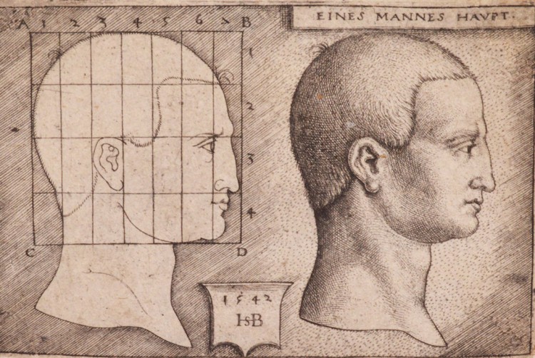 "A Mans Head," 1542, an engraving on laid paper by Hans Sebald Beham (Germany, 1500-1550) -- among gifts to the Henry Art Gallery from longtime collector Albert Feldmann.