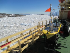yellow board on ship deck
