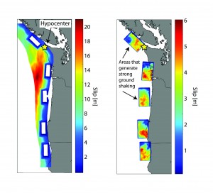 colored map of subduction zone