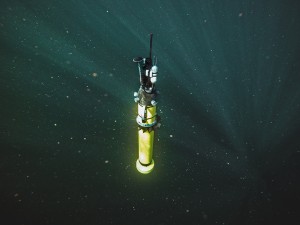 yellow instrument in dark water