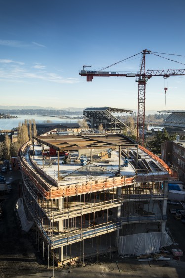 photo of Gates Center construction taken Dec. 8, 2017