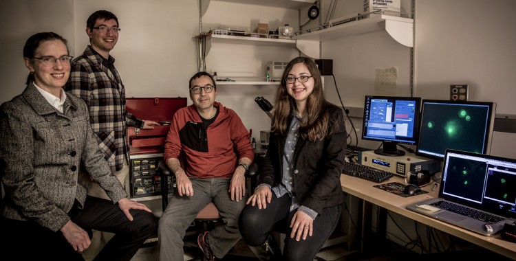 Four people in a laboratory