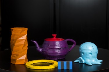 The UW team also demonstrated how to use the magnetic properties of some 3-D printed material to invisibly encode static data in the objects above, which could be useful for inventory tracking or to help robots interact with them.