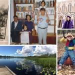 A collage of family photographs