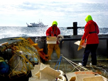 researchers on ship