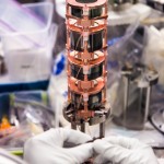 Copper housing for a stack of germanium detectors.