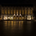 library at night