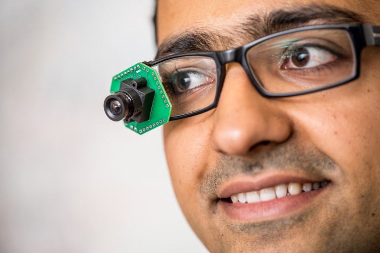 Saman with a camera prototype on his glasses