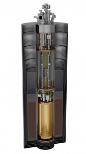 Cutaway view of a magnet