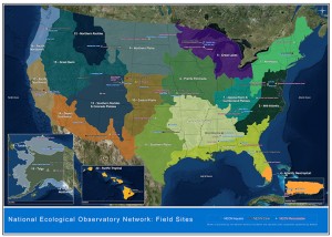 map of U.S. with colored regions