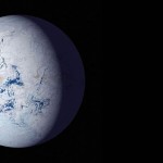 An artist’s impression of Earth as a frigid "‘snowball" planet. New research from the University of Washington indicates that aspects of a planet's axial tilt or orbit could trigger such a snowball state, where oceans freeze and surface life is impossible.