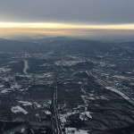 hazy city from above