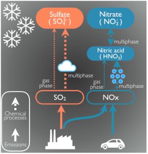 graphic of chemical pathways