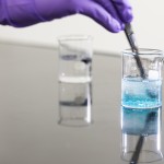 the dye starts to become clear