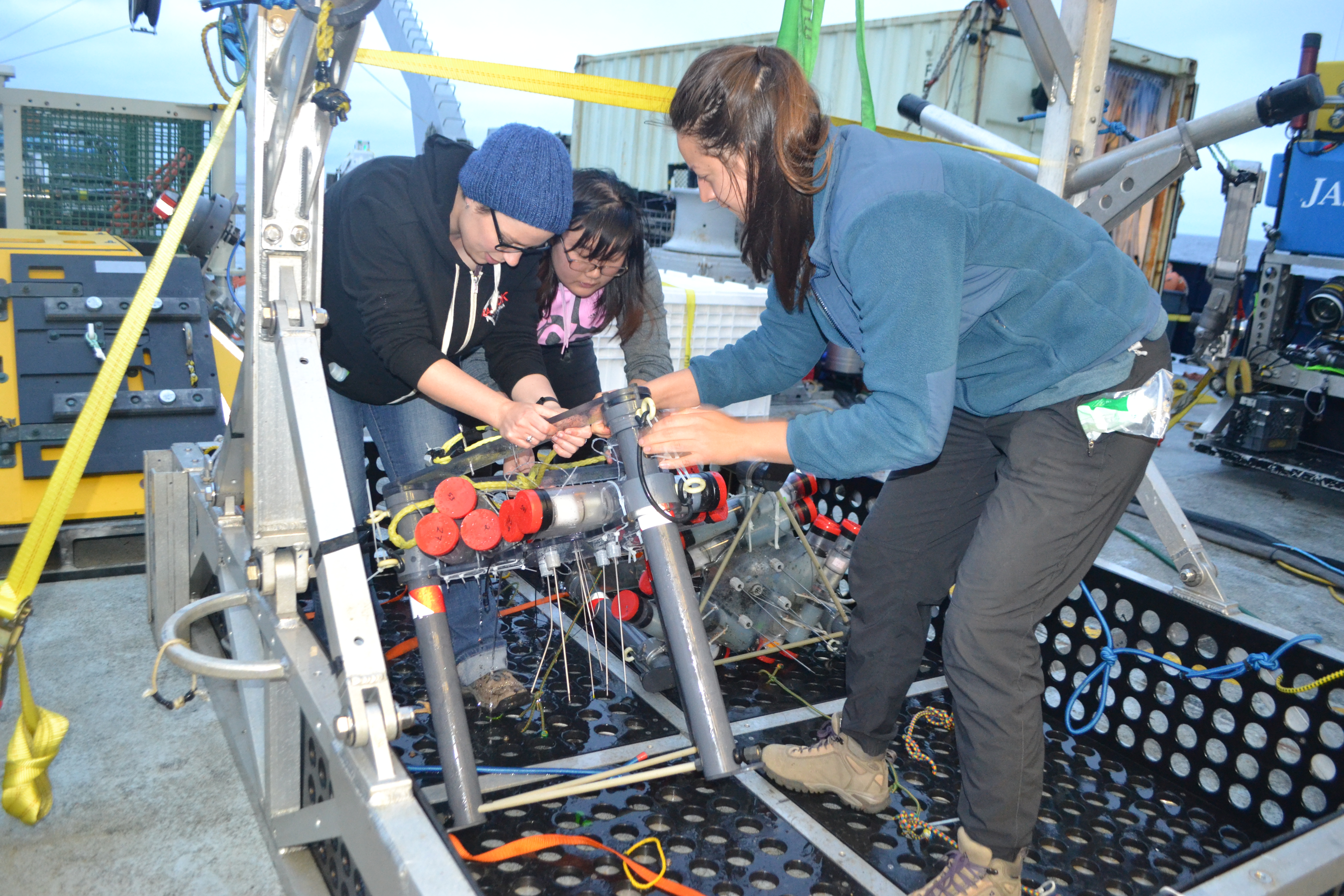 students on deck