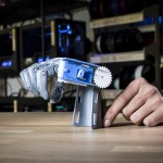An e-NABLE hand with the bidirectional sensor on it