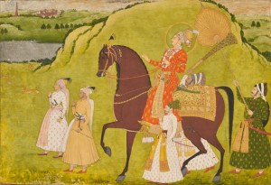 Image: Maharaja Abhai Singh on Horseback, c. 1725, Dalchand, Jodhpur, opaque watercolor and gold on paper, Mehrangarh Museum Trust, photo: Neil Greentree.