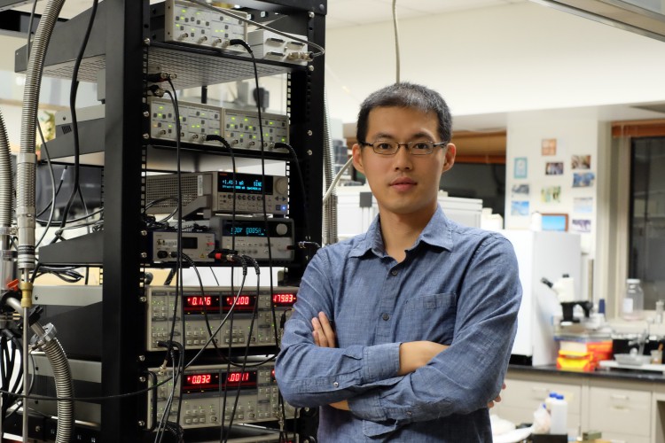 A person standing in a lab.