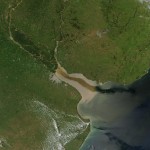 A view of South America from space.