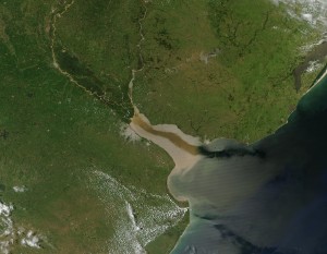 A view of South America from space.