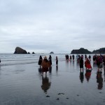 people on the coast