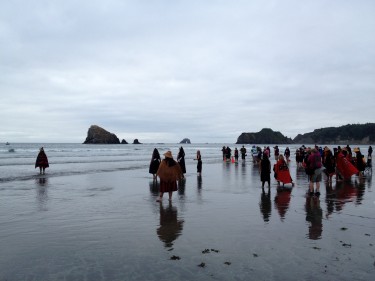 people on the coast