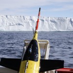 yellow instrument with ice in background