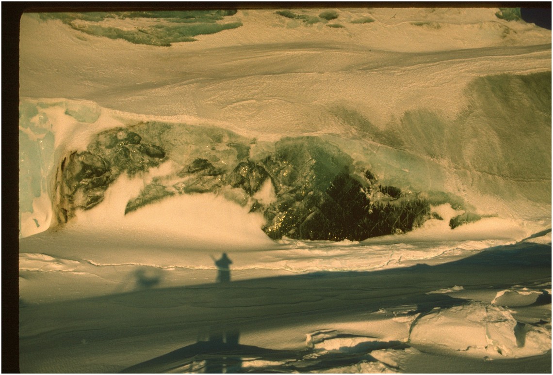 snowy landscape with some glacier visible