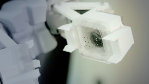 close-up of the robot's tactile force sensor