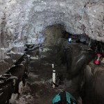 ice crystals on roof of cave