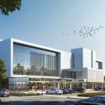 Digital rendering of new building