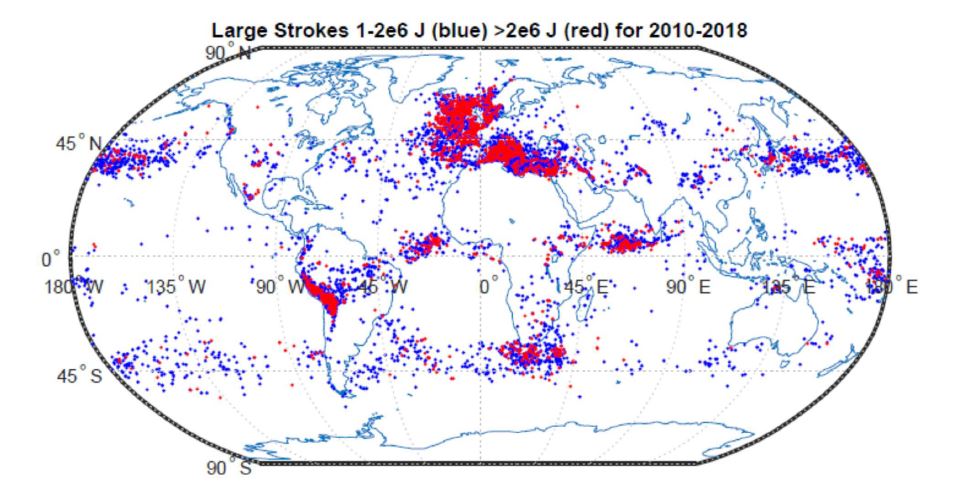 map with red and blue dots