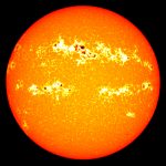 orange sun with spots