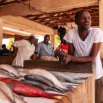 man selling fish
