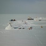 snow and tents