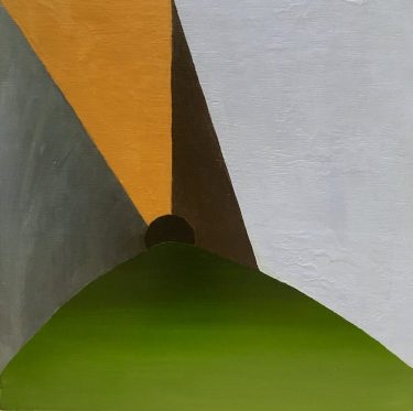 El Sol Negro, an acrylic on hardwood and one of JW Harrington's paintings going on display at UW Tower.