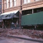 earthquake damage to brick building