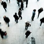 People walking in crowd