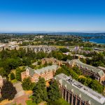 Aerial view of University of Washington campus in Seattle