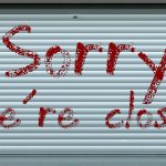 painted close sign