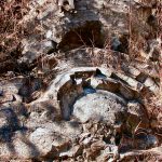 layered brown rock