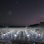 A picture of a radio telescope in a remote region of Australia.