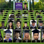 college of arts and sciences graduates appear virtually during the webcast
